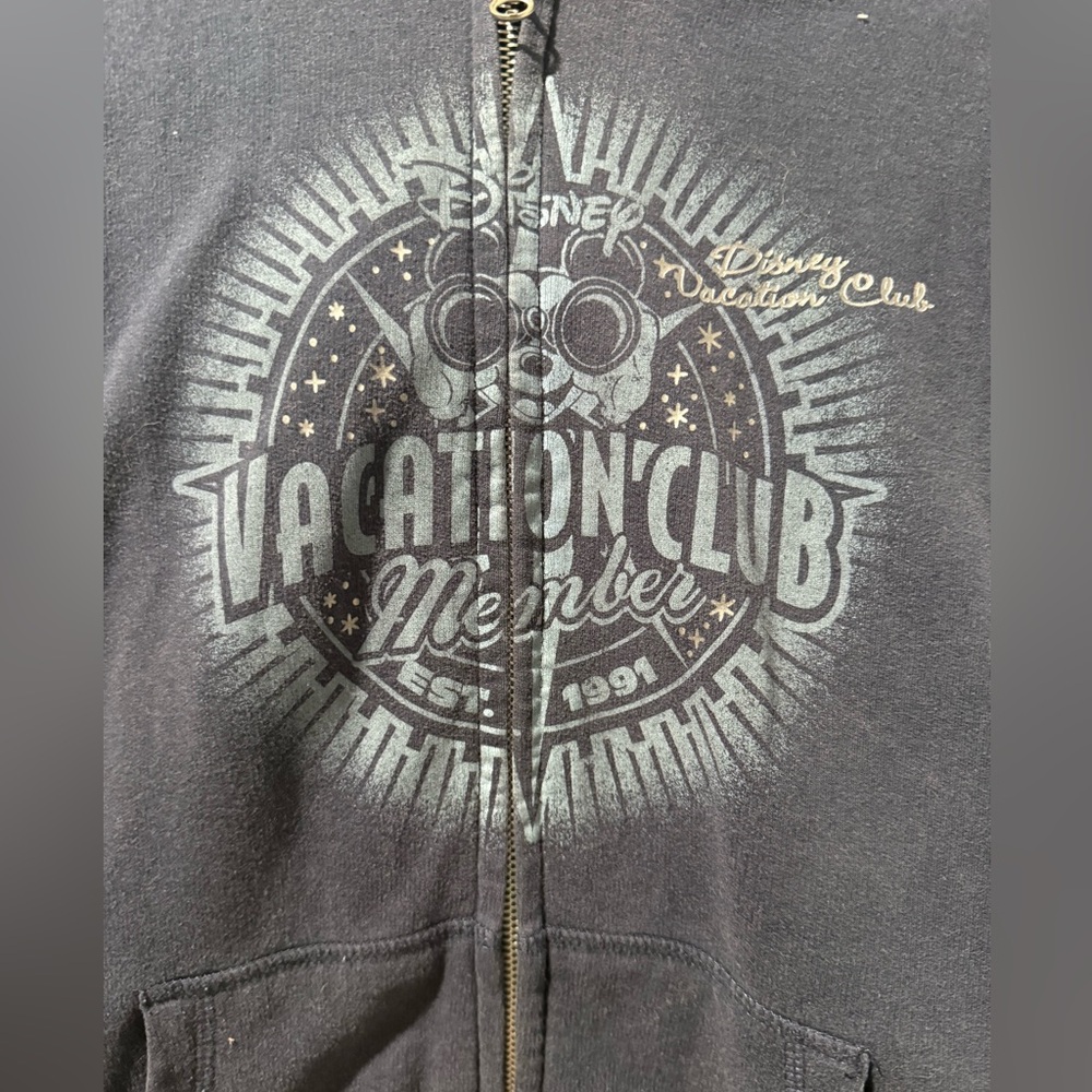 Disney vacation club member zip up navy